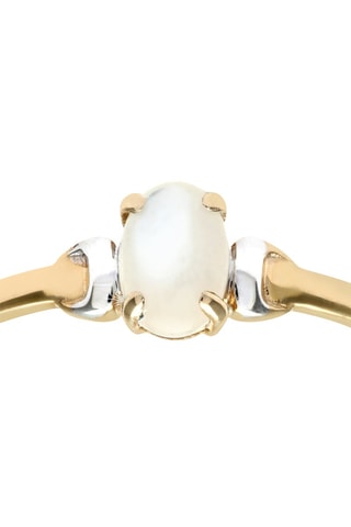 Anillo - Oro amarillo, oro blanco y perla natural