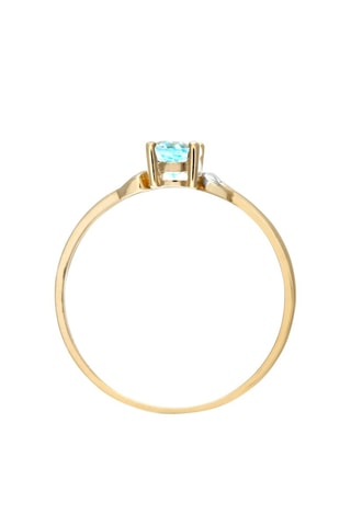 Anillo - Oro amarillo, oro blanco y topacio