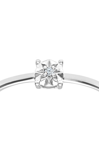 Solitario - Oro blanco y diamante