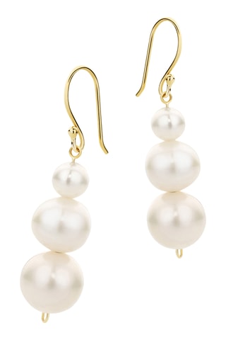 Pendientes - Oro amarillo y perlas cultivadas de agua dulce