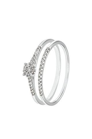 2 alianzas  -  Oro blanco y diamantes
