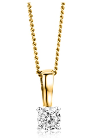 Colgante - Oro amarillo, oro blanco y diamante