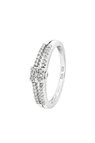 Anillo - Oro blanco y diamantes