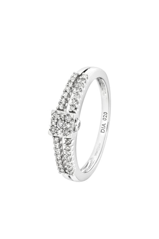 Anillo - Oro blanco y diamantes