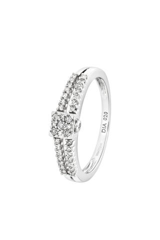 Anillo - Oro blanco y diamantes