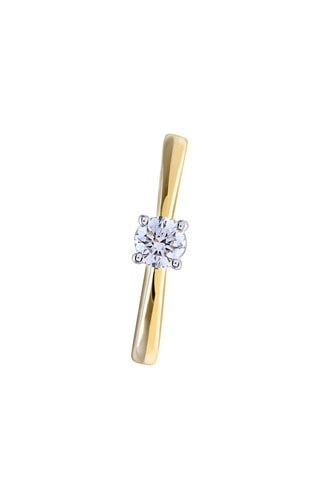 Solitario - Oro amarillo y diamante