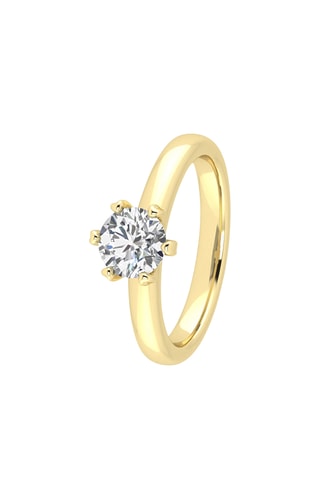 Solitario - Oro amarillo y diamante