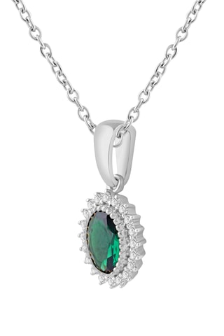 Collar - Oro blanco, ónice y diamantes
