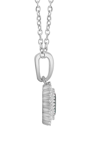 Collar - Oro blanco, ónice y diamantes