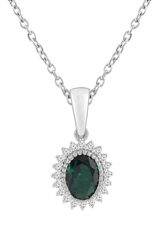 Collar - Oro blanco, ónice y diamantes