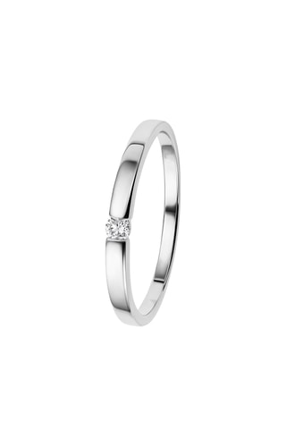 Solitario - Oro blanco y diamante