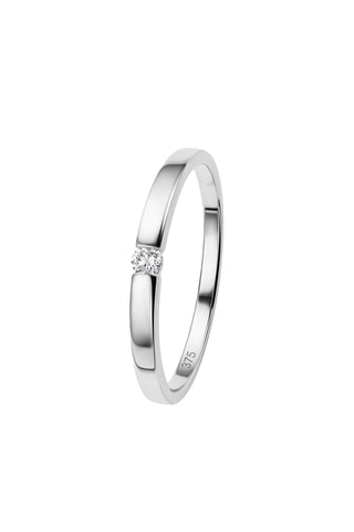 Solitario - Oro blanco y diamante