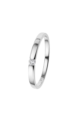 Solitario - Oro blanco y diamante