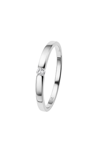 Solitario - Oro blanco y diamante