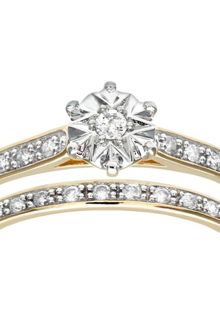 2 alianzas - Oro amarillo y diamantes