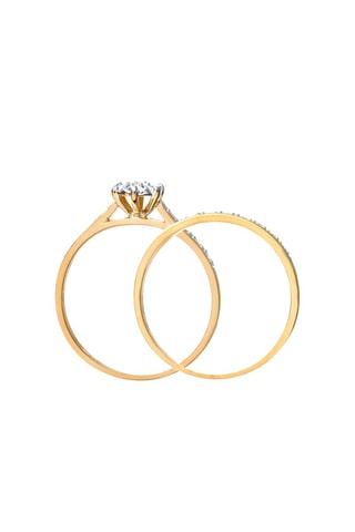 2 alianzas - Oro amarillo y diamantes