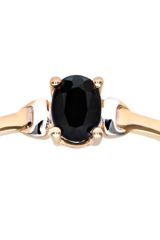 Anillo - Oro amarillo, oro blanco y zafiro