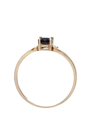 Anillo - Oro amarillo, oro blanco y zafiro