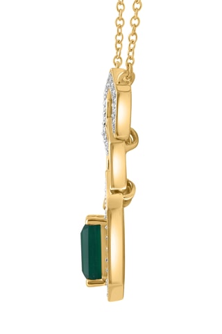 Collar - Oro amarillo, ónice y diamantes