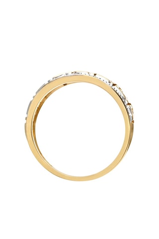 Anillo - Oro amarillo, oro blanco y diamantes