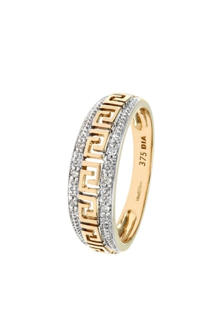 Anillo - Oro amarillo, oro blanco y diamantes