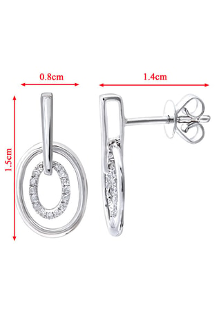 Pendientes - Oro blanco y diamantes
