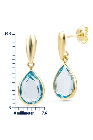 Pendientes - Oro amarillo y topacios