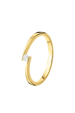 Solitario - Oro amarillo y diamante
