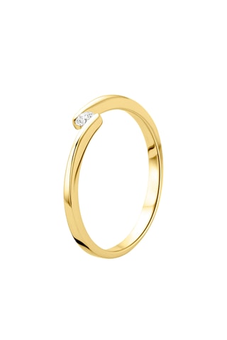 Solitario - Oro amarillo y diamante