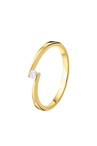 Solitario - Oro amarillo y diamante