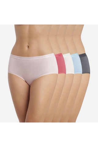 5 shortis - Beige, rojo y celeste - Dim
