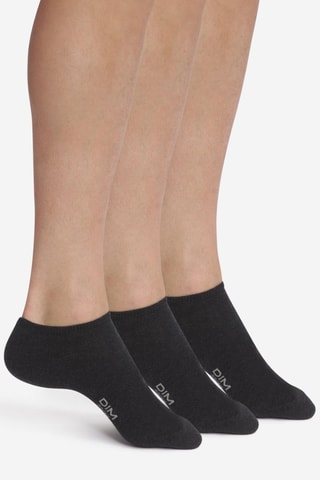 3 pares de calcetines cortos Coton Nice Price - Negro