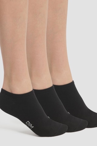 3 pares de calcetines cortos Coton Nice Price - Negro