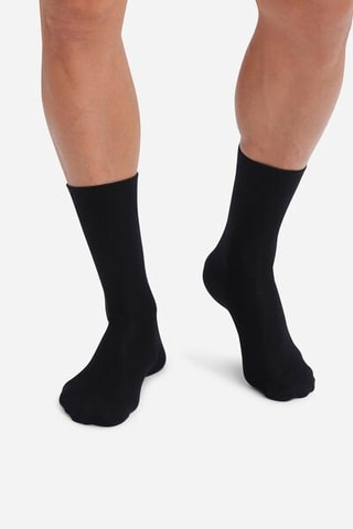8 pares de calcetines Bambou - Negro - Dim