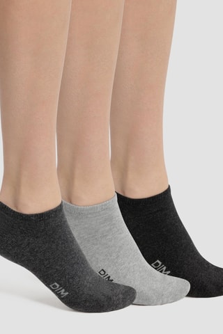 3 pares de calcetines cortos Coton Nice Price - Gris - Dim