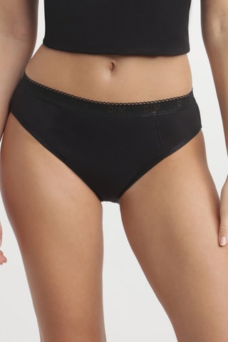 Braga menstrual Protect de algodón orgánico - Flujo medio y abundante - Negro - Dim