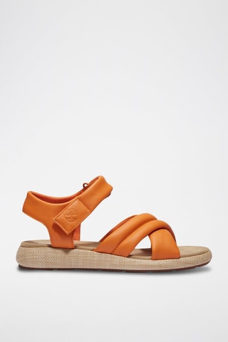 Sandalias de piel - Naranja