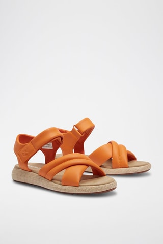 Sandalias de piel - Naranja