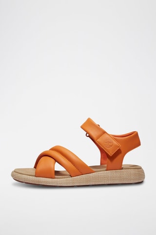 Sandalias de piel - Naranja