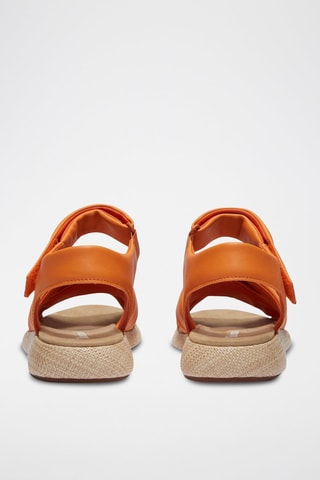 Sandalias de piel - Naranja