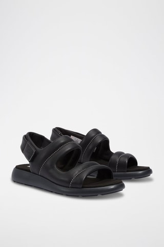 Sandalias de piel - Negro