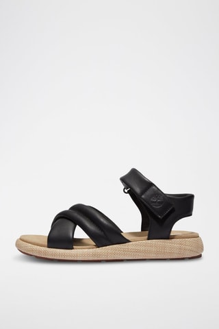 Sandalias de piel - Negro