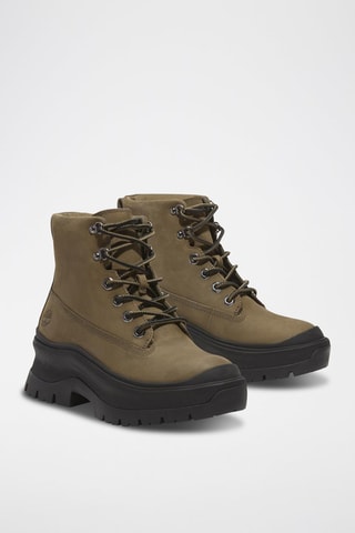 Nubuck Enkellaarzen - Olijfgroen