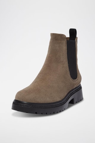 Botines Chelsea de piel - Marrón