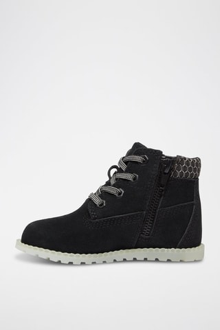 Botines de piel - Negro
