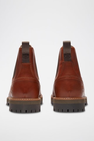 Botines Chelsea de piel - Marrón