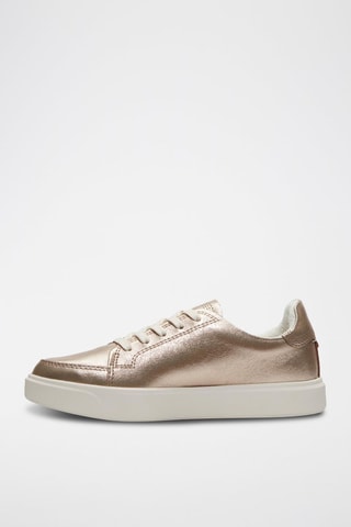 Zapatillas de piel - Dorado