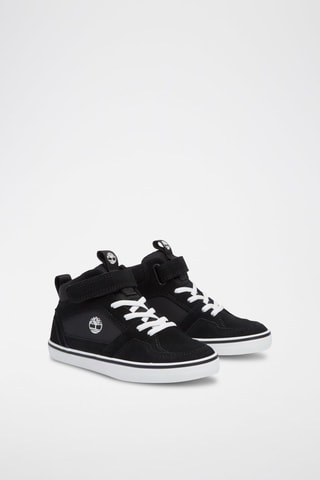 Zapatillas altas de piel - Negro