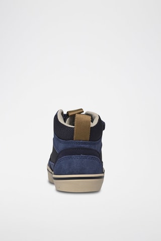 Zapatillas altas de piel - Azul