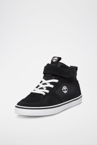 Zapatillas altas de piel - Negro